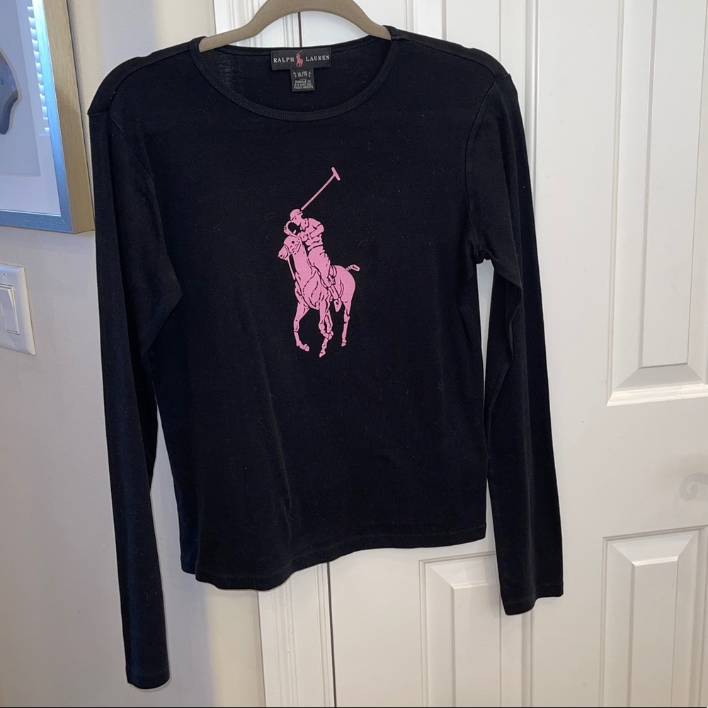 Ralph Lauren Pink Pony Long Sleeve Top